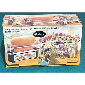 NOS Vintage 1970s Sunbeam Coney Island Frank‘N Bun Hot Dog Steamer